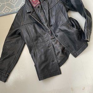 Women's Genuine Leather Jacket Brown, NICE! Sz 6, The Territory Ahead